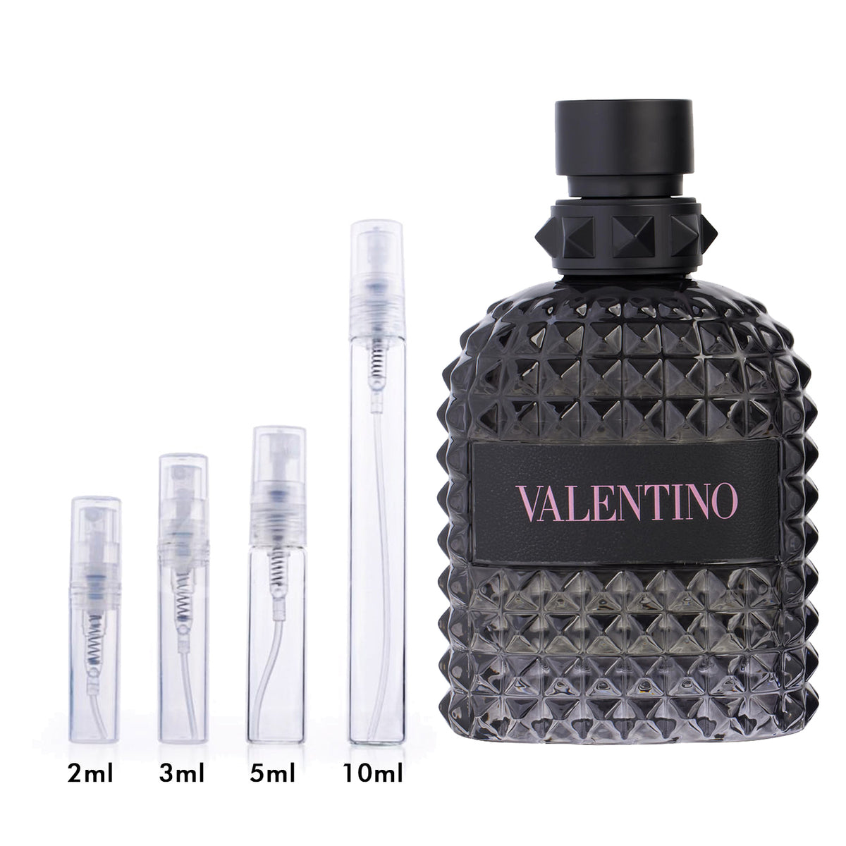 Fragrance Born Sampler Eau Toilette by Travel Atomizer Perfume | de Scent DecantX Uomo and Valentino Roma Samples | Size In