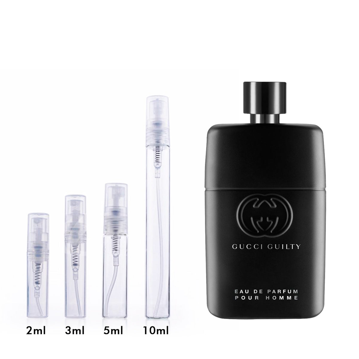Guilty Pour Homme by | Scent Sampler Gucci Travel | DecantX de Eau Parfum Atomizer Size Samples Perfume Fragrance and